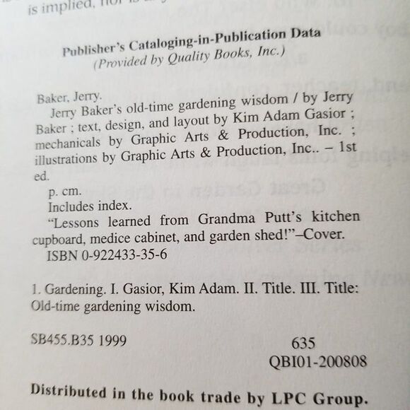 Jerry Baker's Old time gardening wisdom hardcover book - Picture 6 of 6